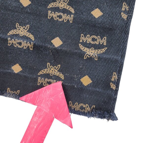 Vintage MCM Legere Womens 28 jeans Logo Monogram All Over Logo Pattern Black - Picture 10 of 13